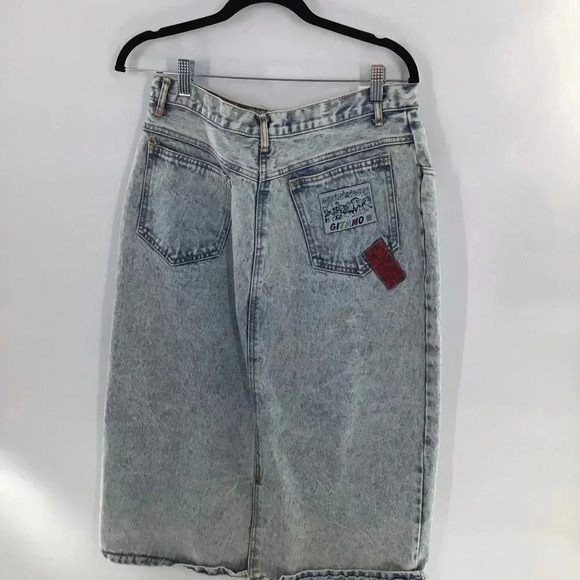 Vintage Gitano Acid Washed Midi Skirt - Size 16 - Picture 3 of 5